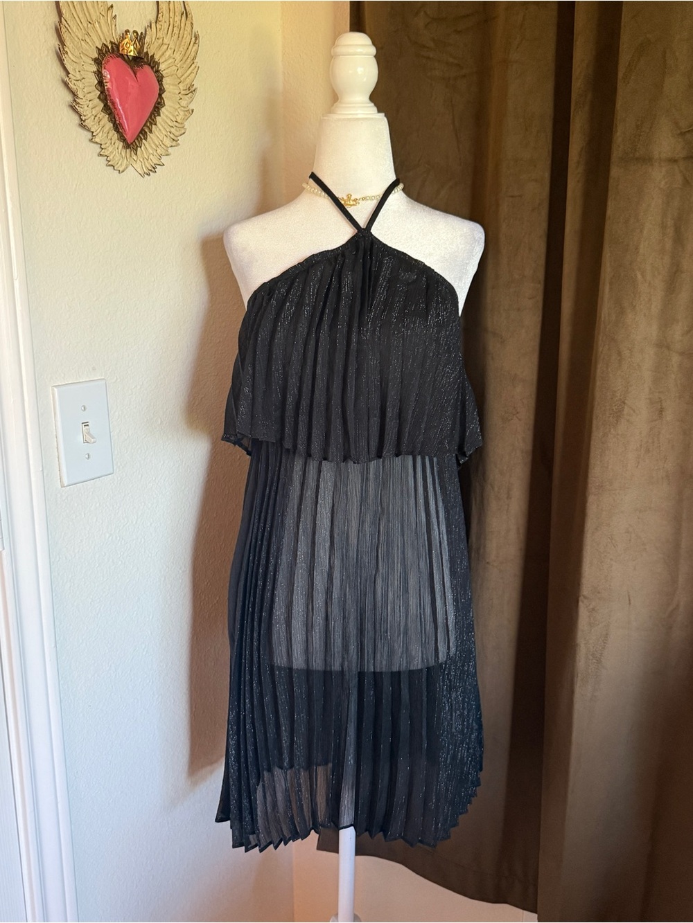Missguided + Black Pleated Women’s Dress